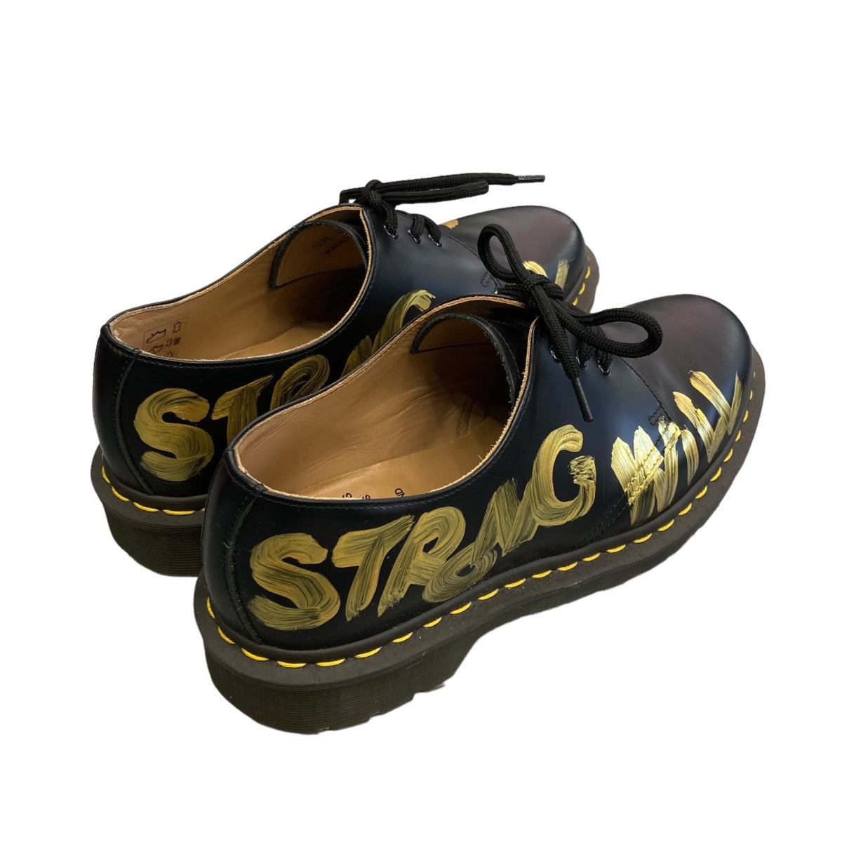 COMME des GARCONS×Dr．Martens ペイント加工レザーシューズ14438001 14438001 ブラック サイズ  UK6｜【公式】カインドオルオンライン ブランド古着・中古通販【kindal】