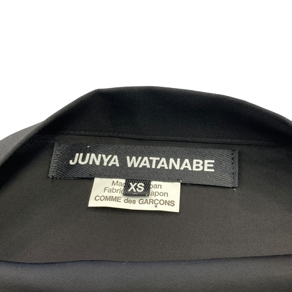 【値下げ】JUNYA WATANABE CDG ドレープ箔ブラウス JI-O055 ブラック サイズ：XS (栄サウスピークス店) JUNYA WATANABE CDG(ジュンヤワタナベコムデギャルソン