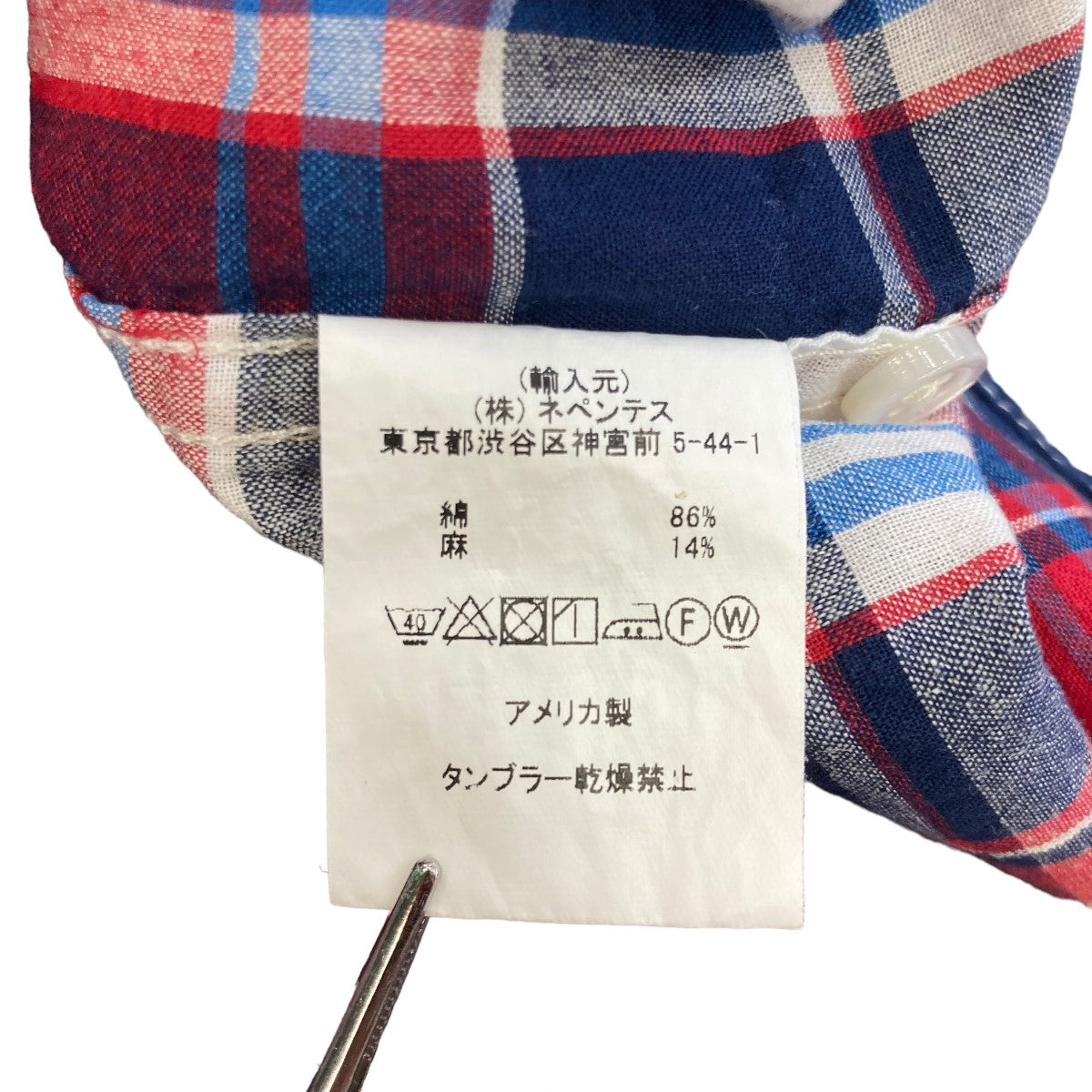チェック柄半袖プルオーバーシャツ