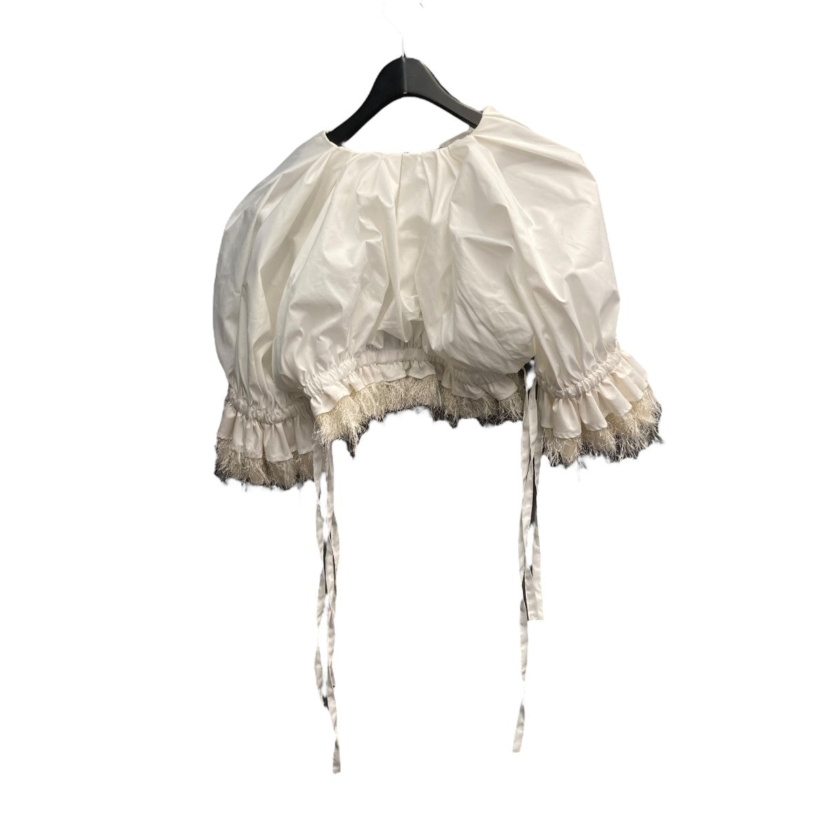【値下げ】MIOSMOKEY CITYSHOP別注 FRINGE LAYERED BOLERO 241ST008 ホワイト サイズ：00 (EC) MIOSMOKEY×CITYSHOP CITYSHOP別注 FRINGE LAYERED BOLERO程度c