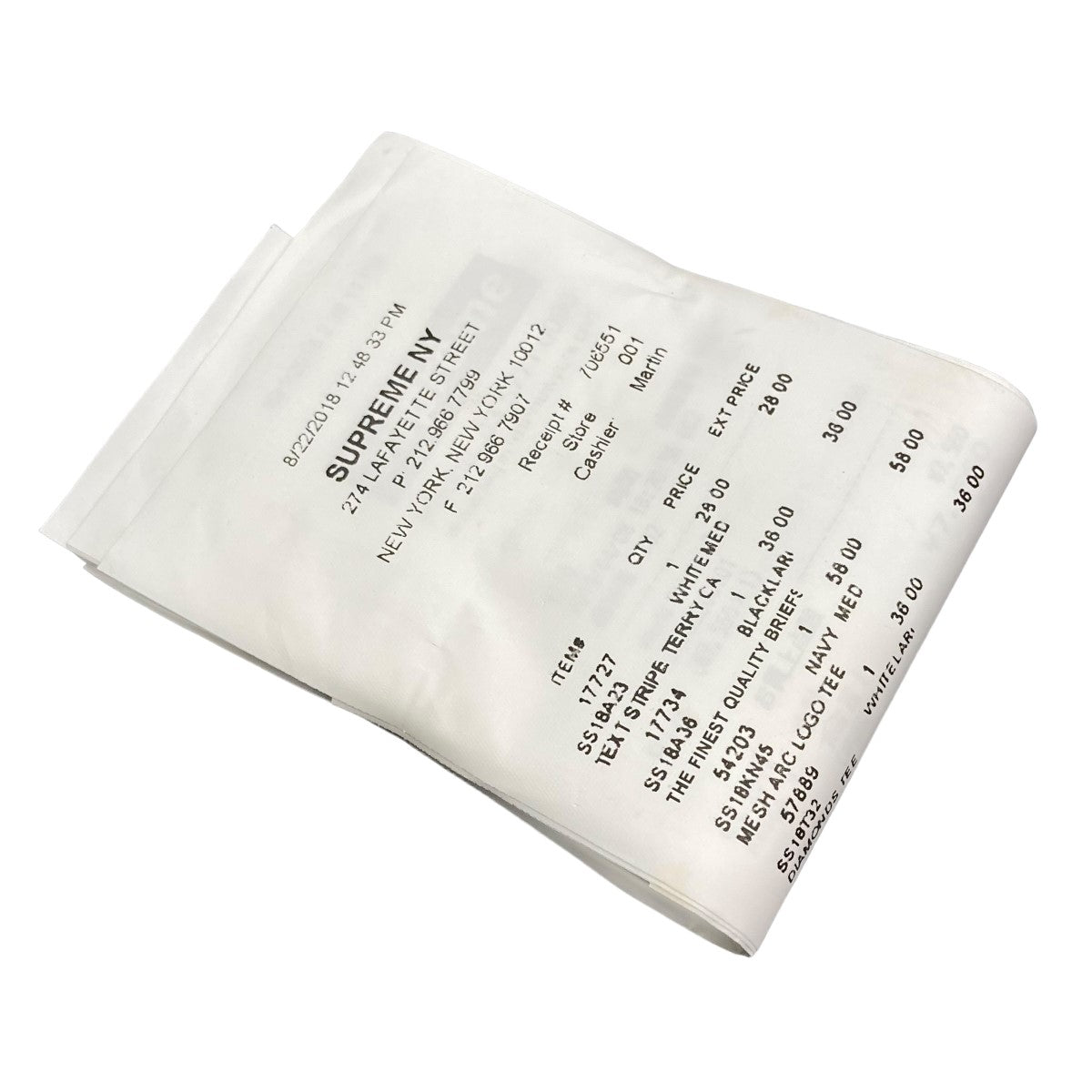 I*i様 Supreme x MM6 Maison Margiela レシートウ Supreme x MM6 Maison Margiela Receipt Wallet White New Japan