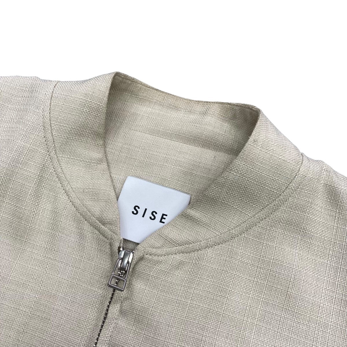 BALLOON SHORT BLOUSON ベージュ Sサイズ Sise(シセ) 19SSEMB．BALLOON BLOUSONジップ刺繍ブルゾン19SS-BL