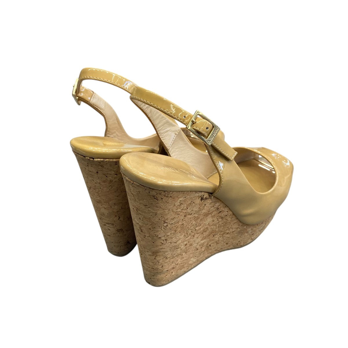 ジミーチュウ　ウエッジ　サンダル Heloise Wedge 95 | Latte ナッパレザー・プラットフォーム