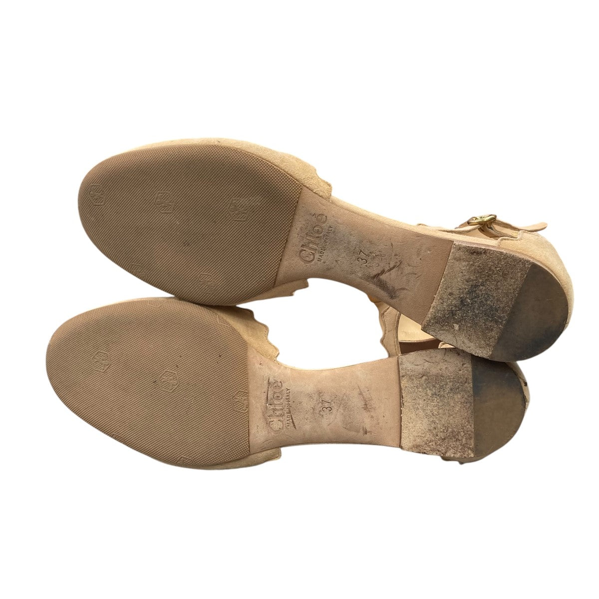 Chloe(クロエ) アンクルストラップフラットパンプス ベージュ サイズ