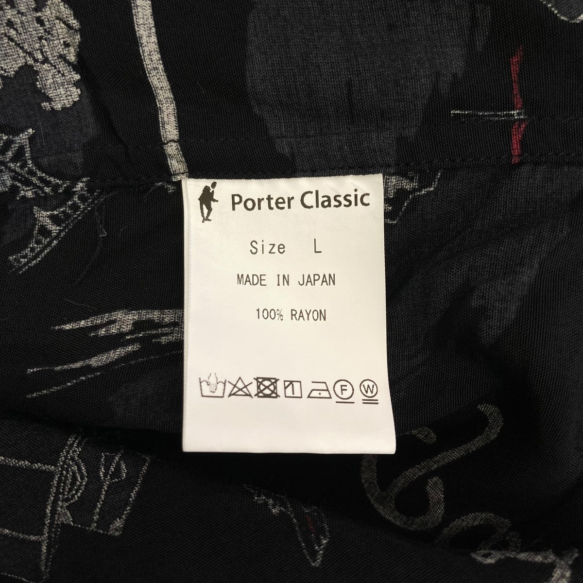 Porter Classic(ポータークラシック) ALOHA SHIRT PARIS 移動祝祭日オープンカラーシャツ ブラック サイズ  L｜【公式】カインドオルオンライン ブランド古着・中古通販【kindal】