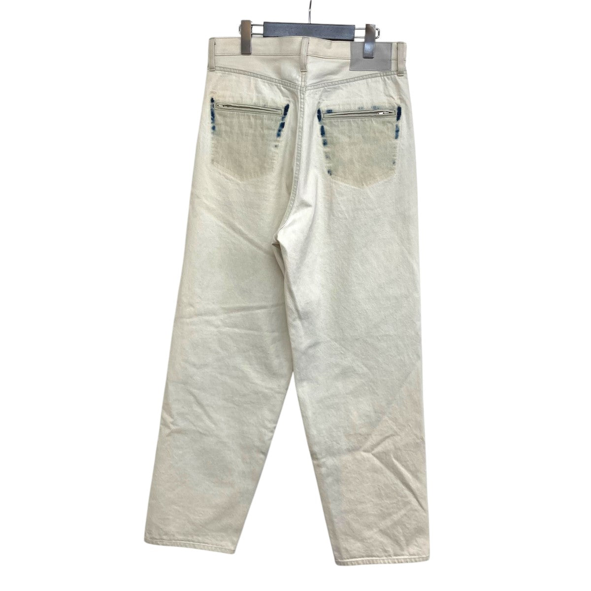 23SSLEATHER COMBINATION VINTAGE DENIM JEANS切替デニムパンツST.516