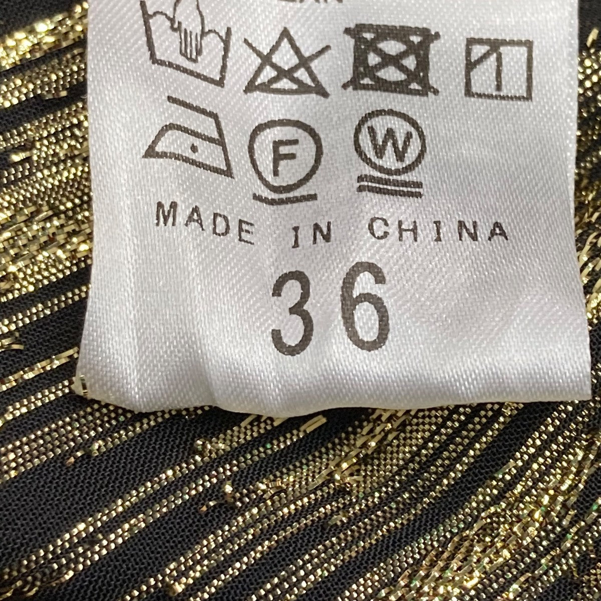 専用　一回使用完売ワンピース36 CITYSHOP(シティショップ) 24SSGOLD LAME DRESSキャミワンピース