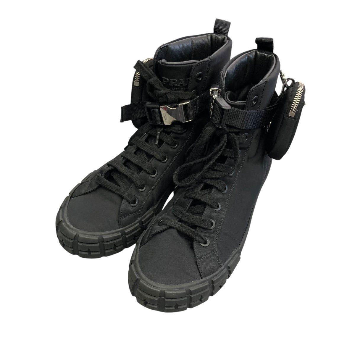 PRADA 21AWRE-NYLON WHEEL SNEAKERSハイカットスニーカー2TG174 の古着・中古アイテム