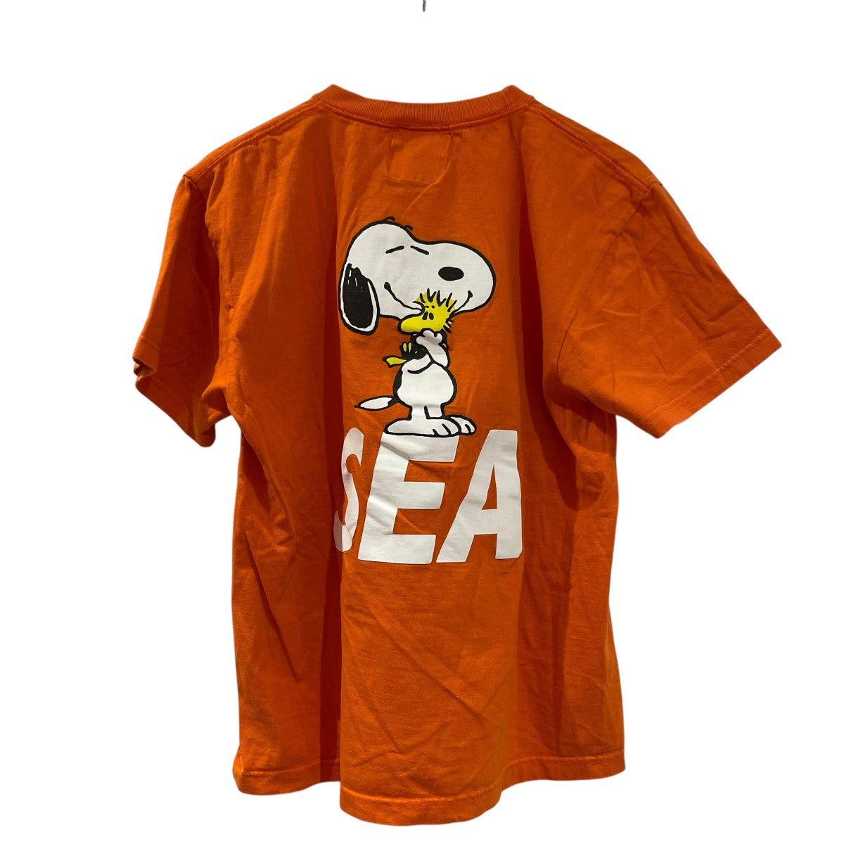 ウィンダンシー WIND AND SEA ×PEANUTS プリントシャツ WDS-21-PEANUTS-03 オレンジ サイズ：M WIND AND SEA(ウィンダンシー) ×PEANUTSプリントシャツWDS-21
