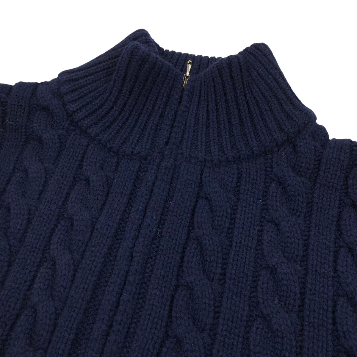 A．PRESSE(アプレッセ) 23AWCashmere Aran Half Zip Sweaterハイネック