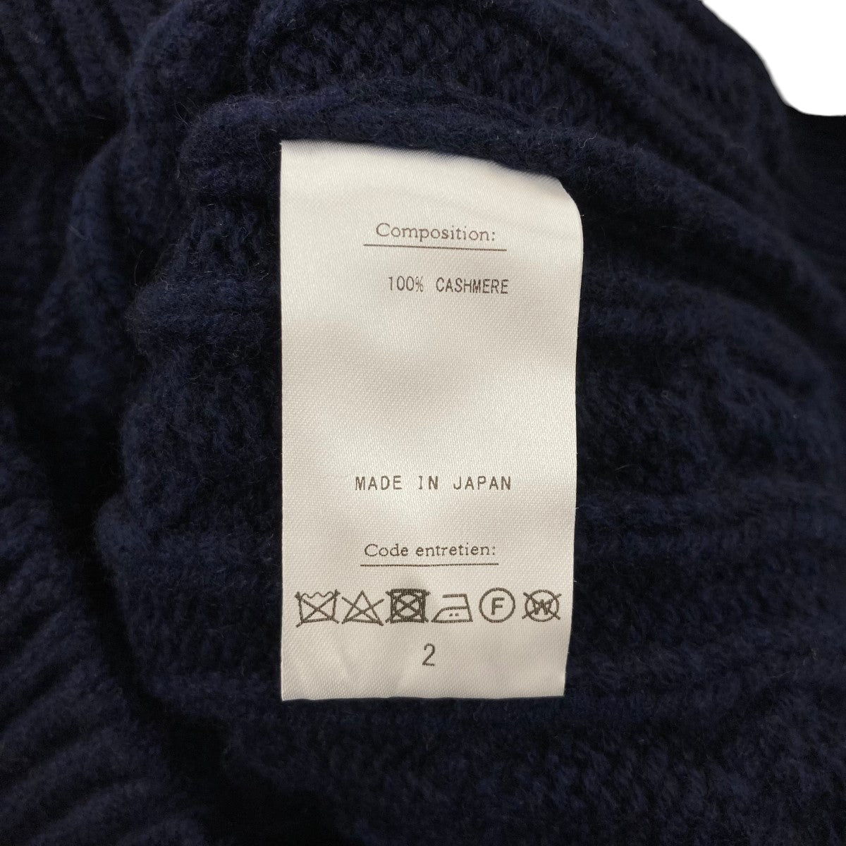 A．PRESSE(アプレッセ) 23AWCashmere Aran Half Zip Sweaterハイネック