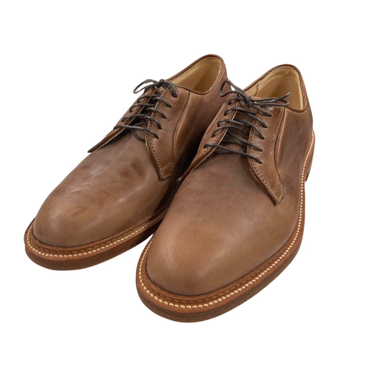 ALDEN(オールデン) プレーントゥ クロムエクセルレザーシューズ9501 PLAIN TOE Natural Chromexcel 9501  PLAIN TOE Natural Chromexcel ブラウン サイズ 8｜【公式】カインドオルオンライン ブランド古着・中古通販【kindal】