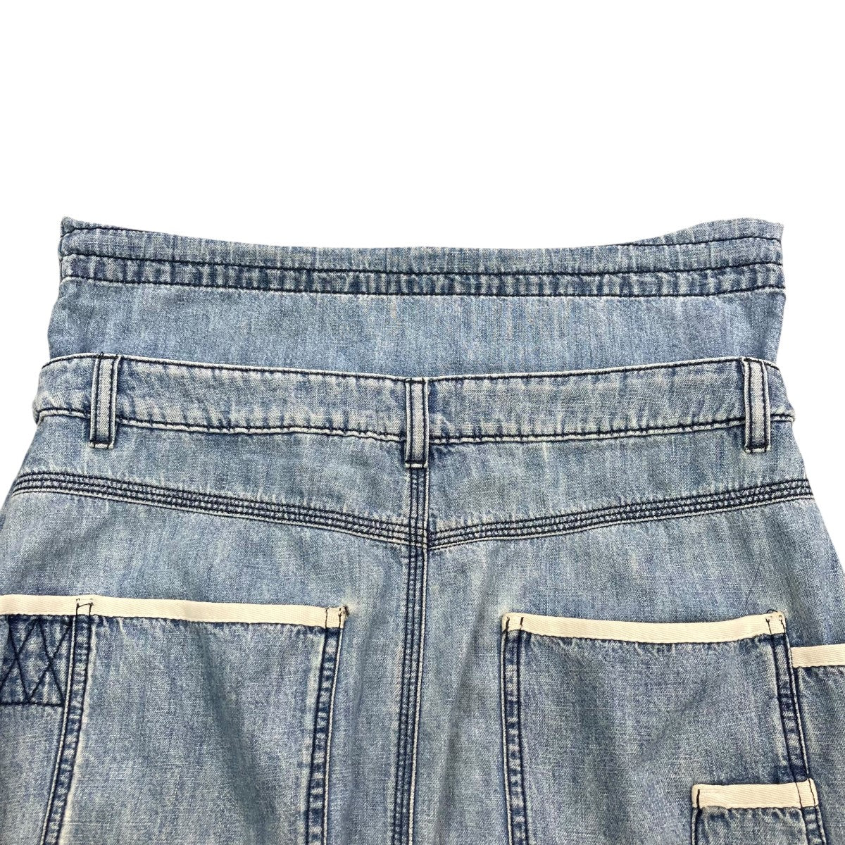 Denim SkirtサイドジップデニムスカートDE-ZULE-FS