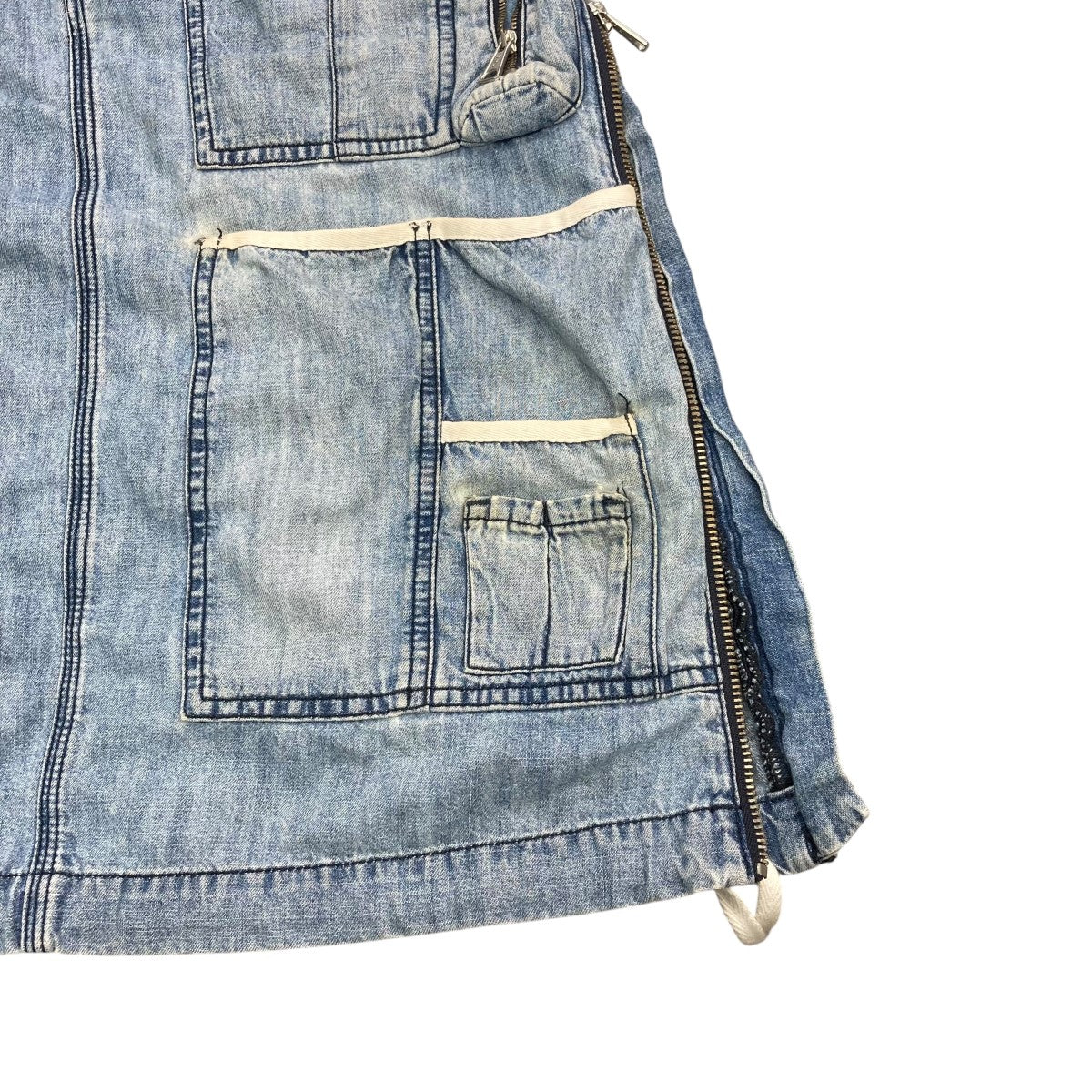 Denim SkirtサイドジップデニムスカートDE-ZULE-FS