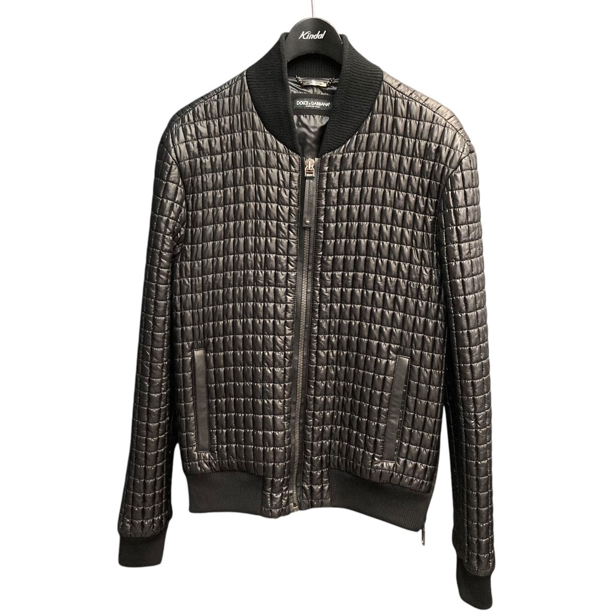 Zipped Quilted Bomber Jacket BlackボンバージャケットG9MG4T