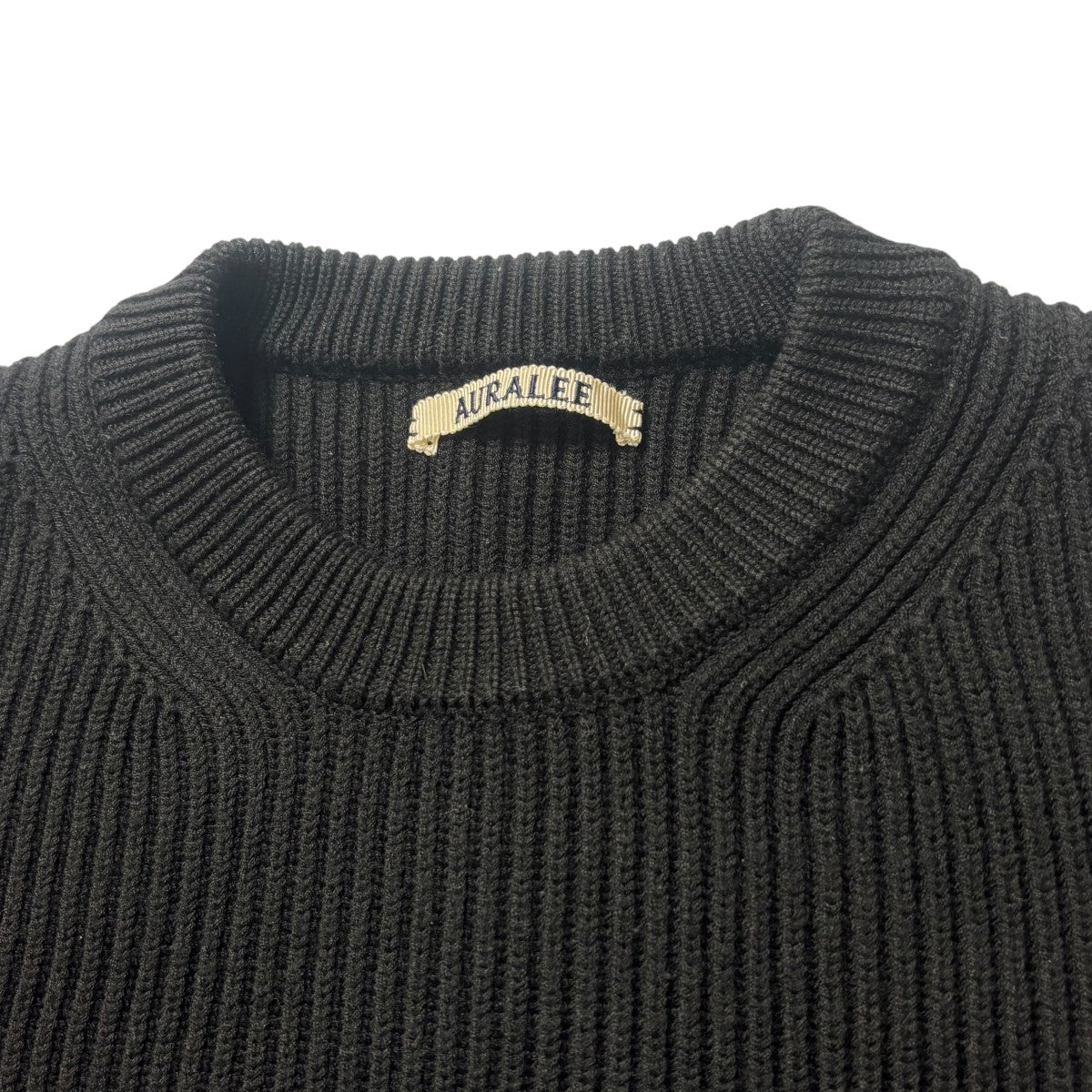 18AWSUPER FINE WOOL RIB KNITクルーネックニットA8AP01RK