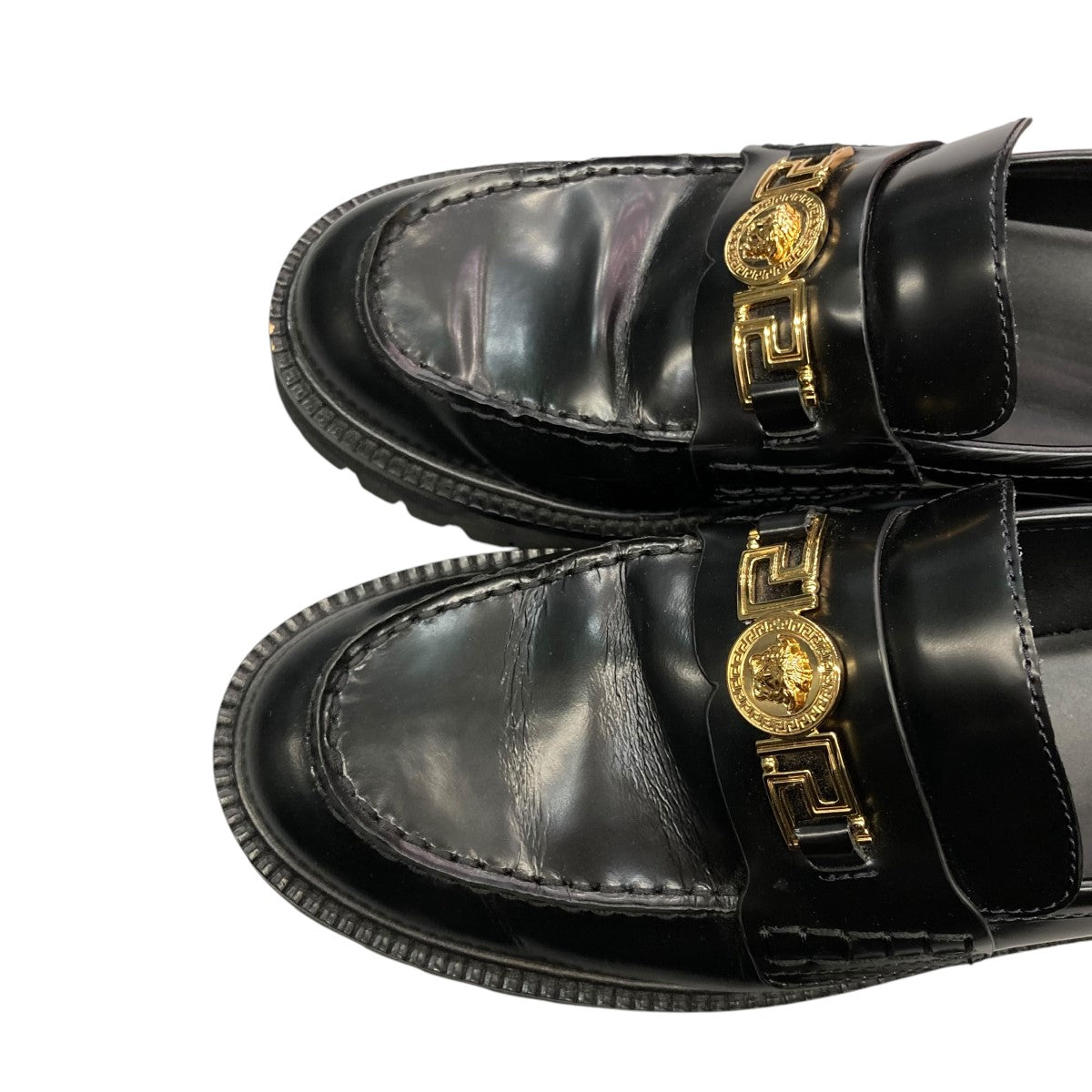 ヴェルサーチ　Versace 27.5 クロコダイル風 ローファー　新品　43 VERSACE(ヴェルサーチ) メデューサローファー ブラック サイズ