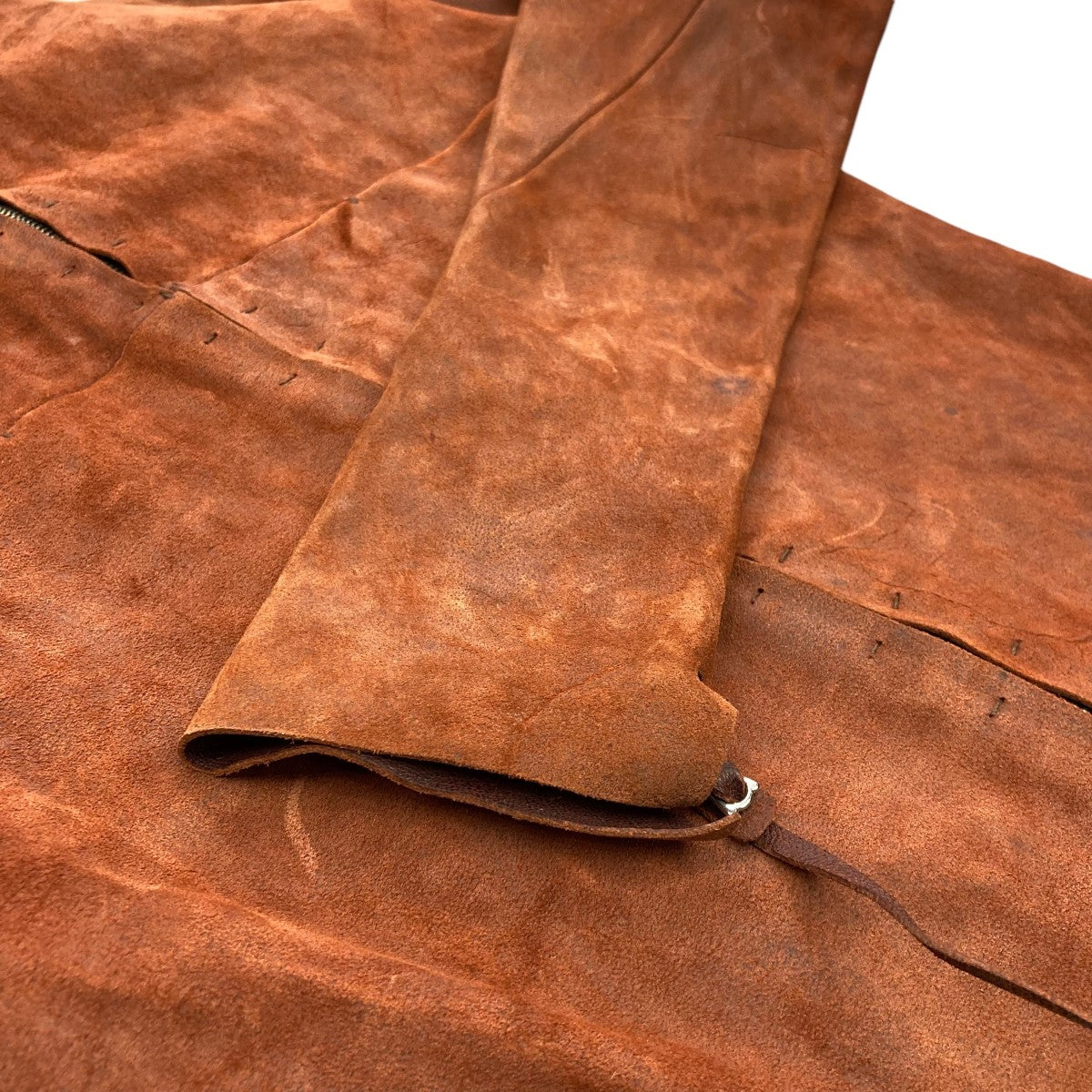 m．a+(エムエークロス) 19AWCamel Reverse Leather Biker Jacket