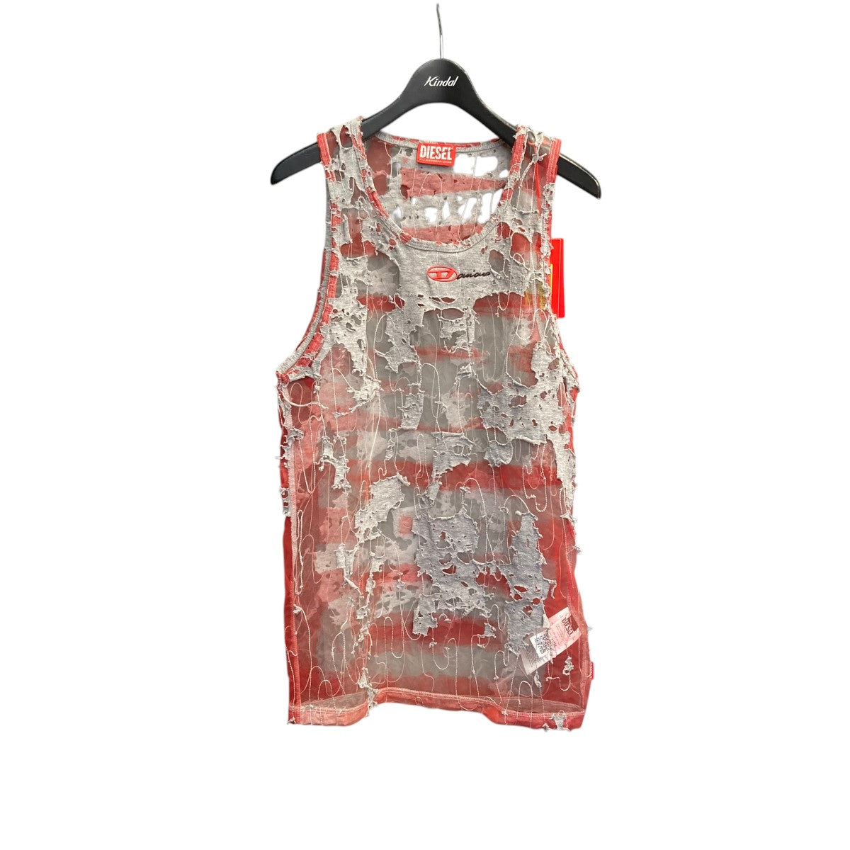 DIESEL T-LIFTY-DEVOR-DD Damiano David JERSEY TOPSダメージ加工シアータンクトップA17758 古着・中古-1枚目のアイテム画像