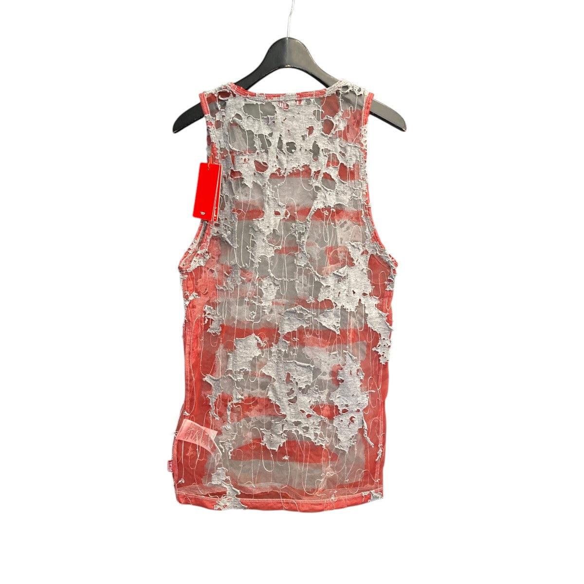 DIESEL T-LIFTY-DEVOR-DD Damiano David JERSEY TOPSダメージ加工シアータンクトップA17758 古着・中古-2枚目のアイテム画像