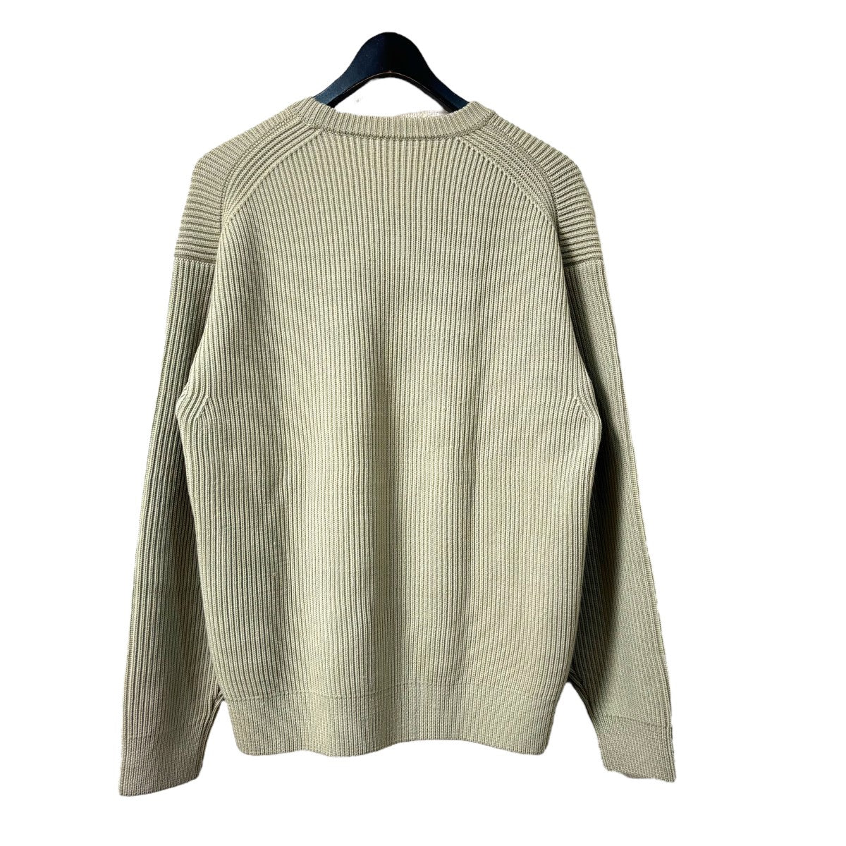 19AWSUPER FINE WOOL RIB KNIT BIG P OクルーネックニットA9AP01RK