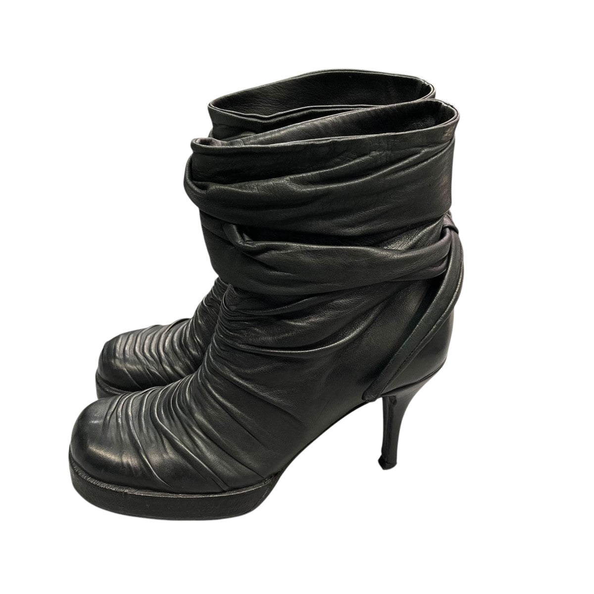 【公式ショップ】 Rick Owens(リックオウエンス) ウェッジヒールサンダル ブラック 靴