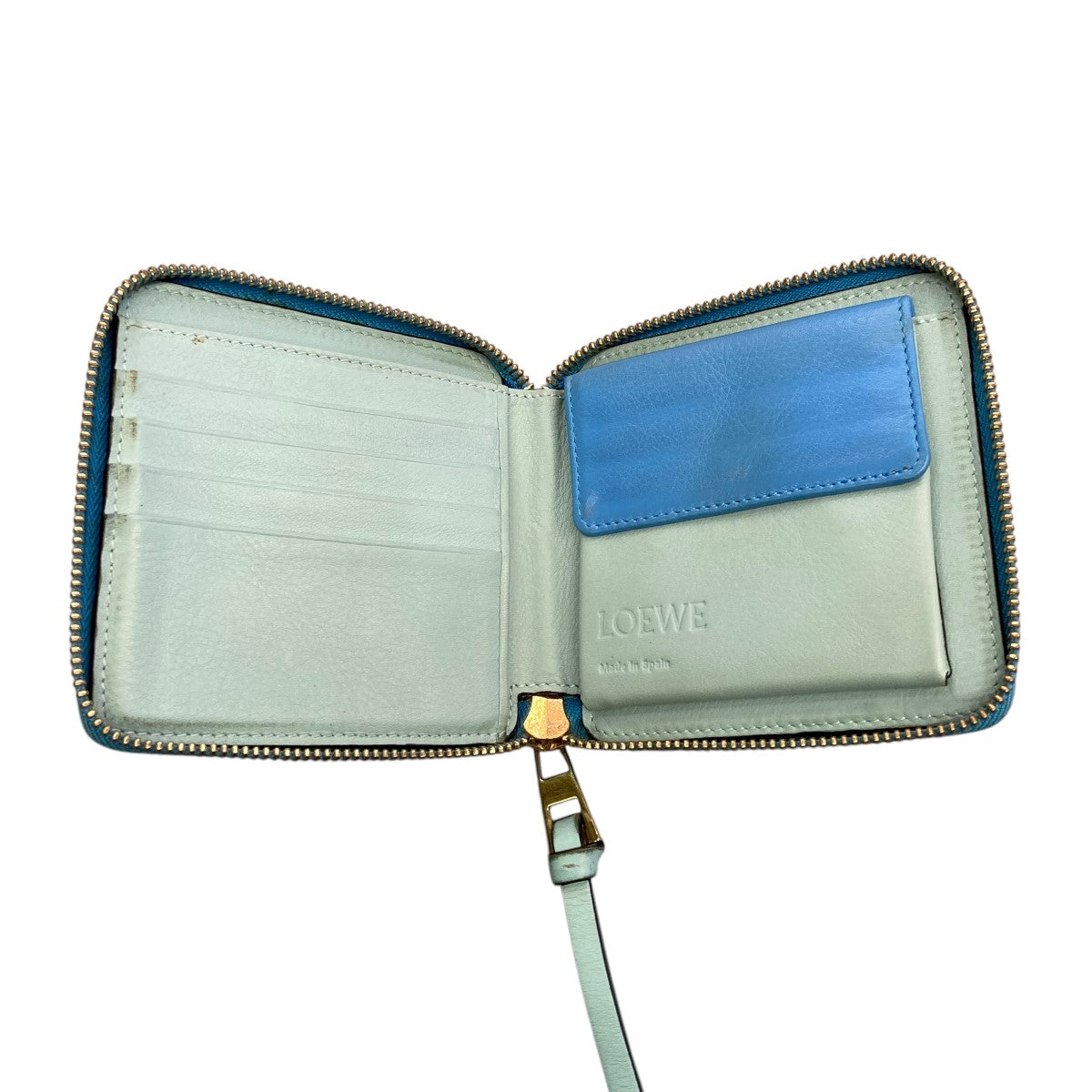 LOEWE(ロエベ) 二つ折り財布261923 261923 スカイブルー｜【公式