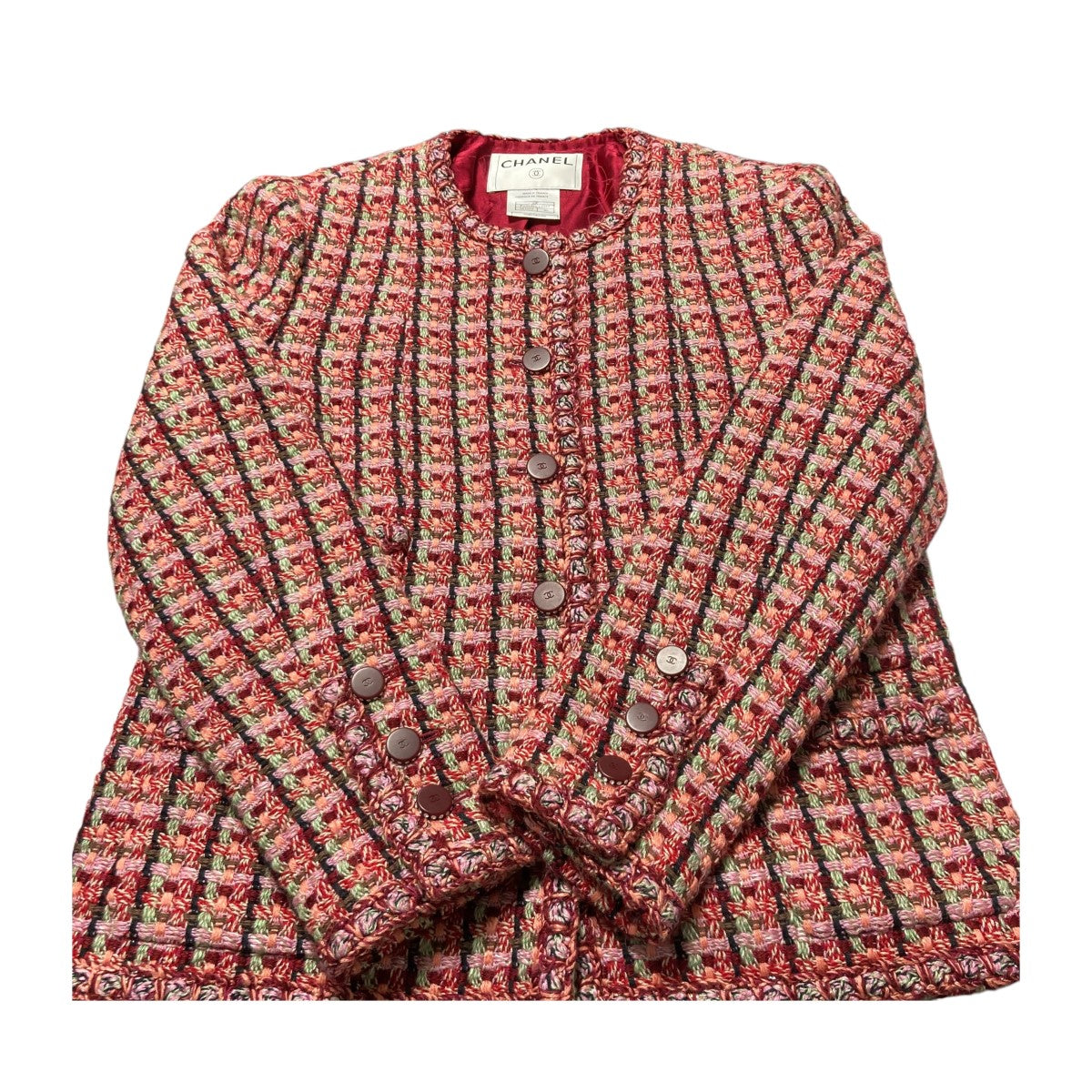 ノーカラーツイードジャケットP19135V11057