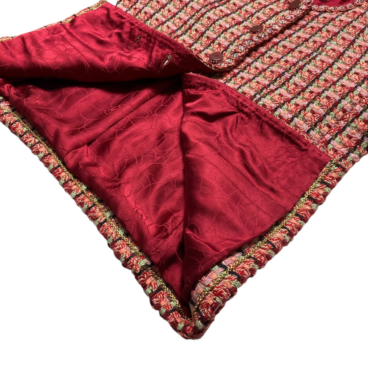 ノーカラーツイードジャケットP19135V11057