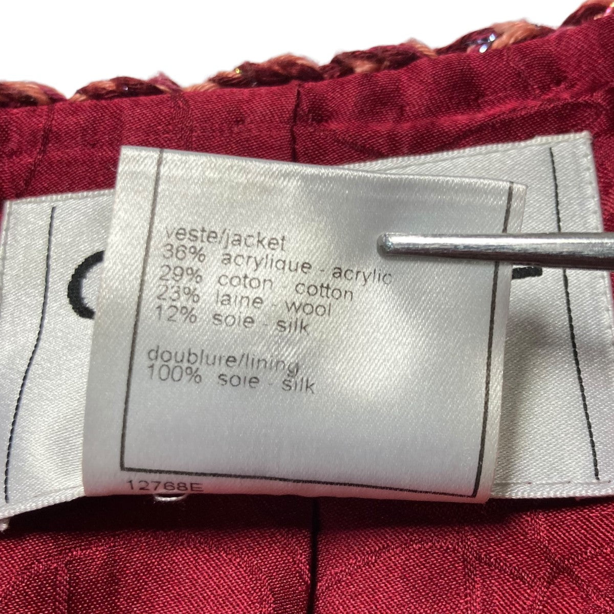 ノーカラーツイードジャケットP19135V11057