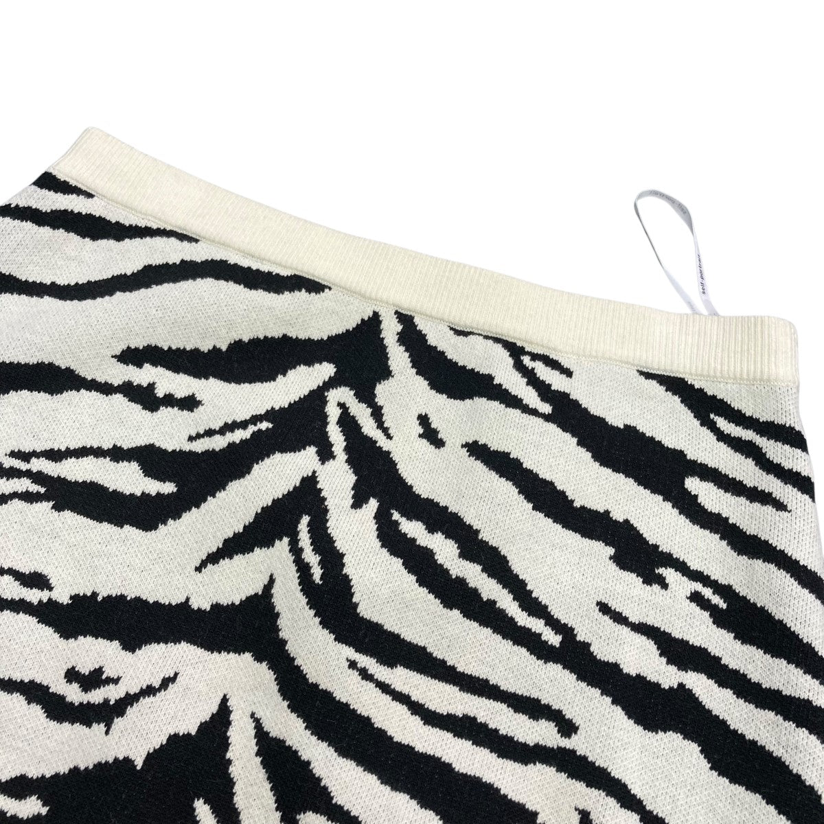 SELF PORTRAIT ZEBRA INTARSIA SKIRTニットスカートSS21-086 古着・中古-3枚目のアイテム画像