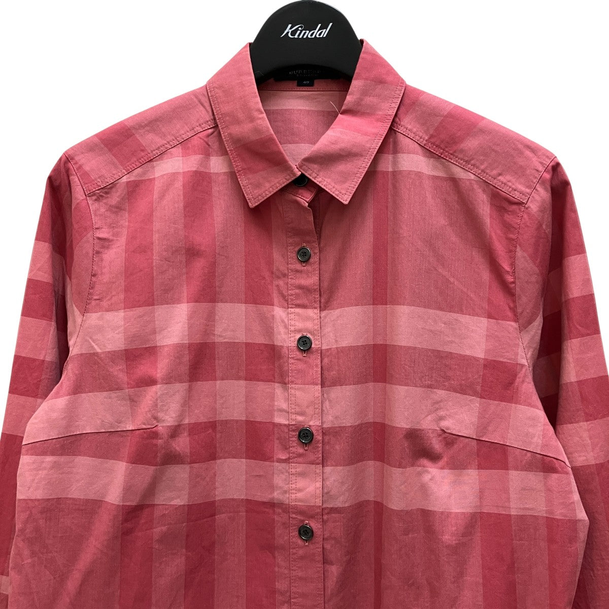 BURBERRY(バーバリー) チェックレギュラーカラーシャツ レッド