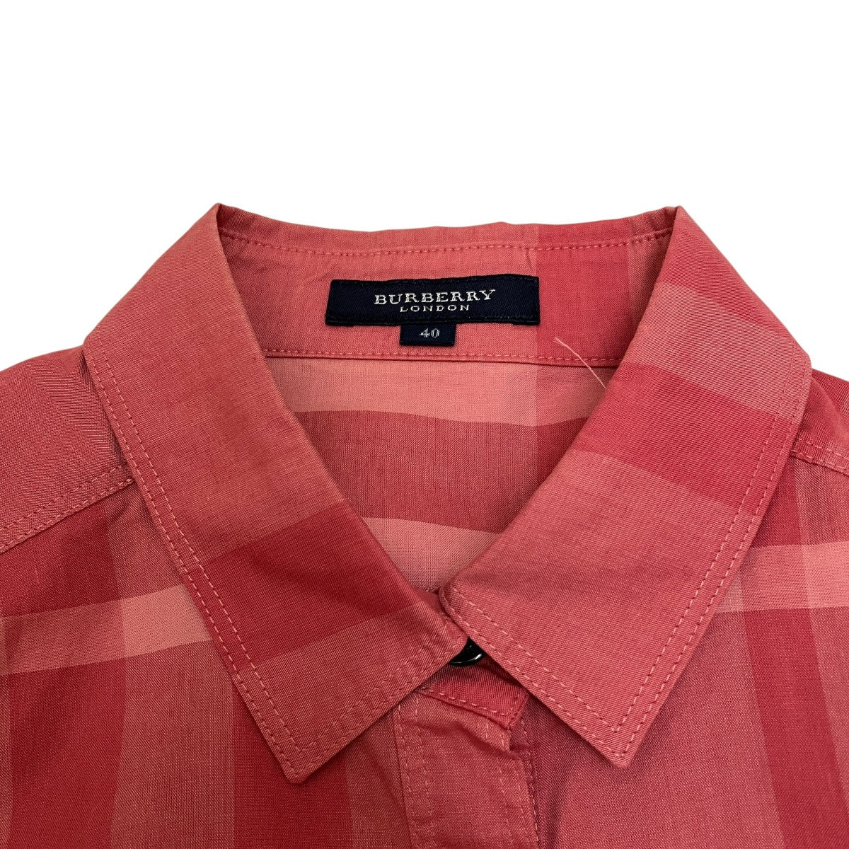 BURBERRY(バーバリー) チェックレギュラーカラーシャツ レッド