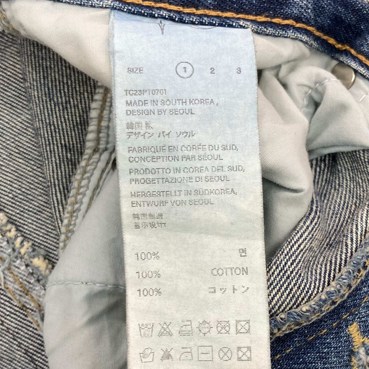 THUG CLUB(サグクラブ) 24FW TRIBAL DENIM PANTSデニムパンツ