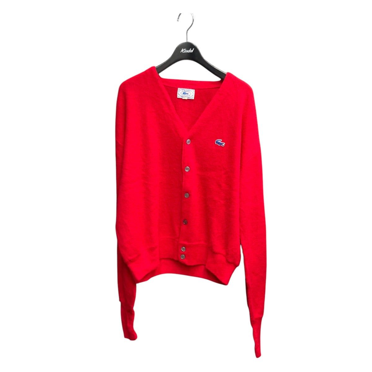 LACOSTE(ラコステ) IZOD 青ワニ 糸巻タグカーディガン レッド