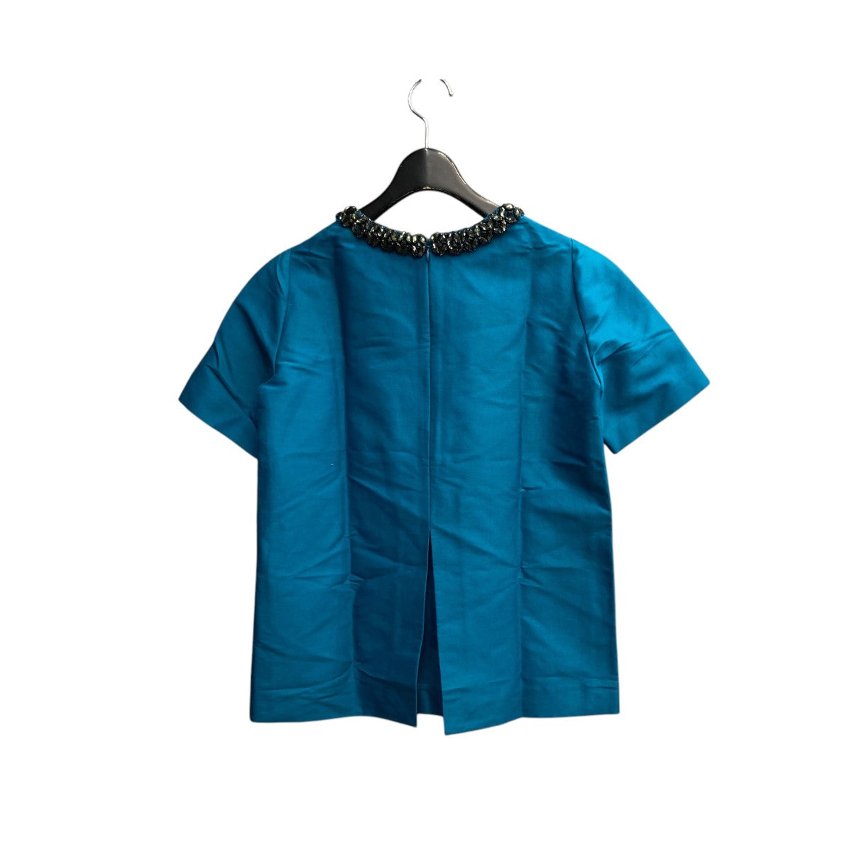 ステラマッカートニー STELLA McCARTNEY GO!バイカラー半袖ニット 450298 ブルー×ブラウン サイズ：36 STELLA McCARTNEY(ステラマッカートニー) GO!バイカラー半袖