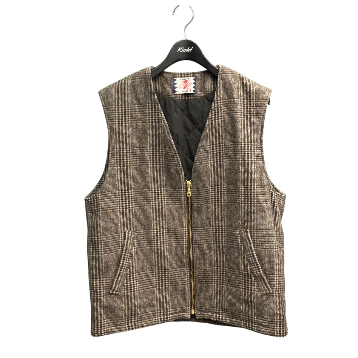 CHECK WOOL VESTSC2320-JK08