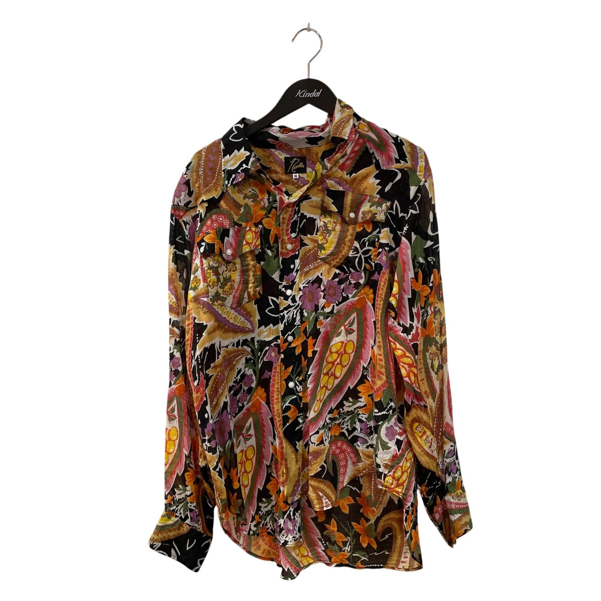 Western Shirt - Printed Cotton Lawn   Floral花柄シャツQV299
