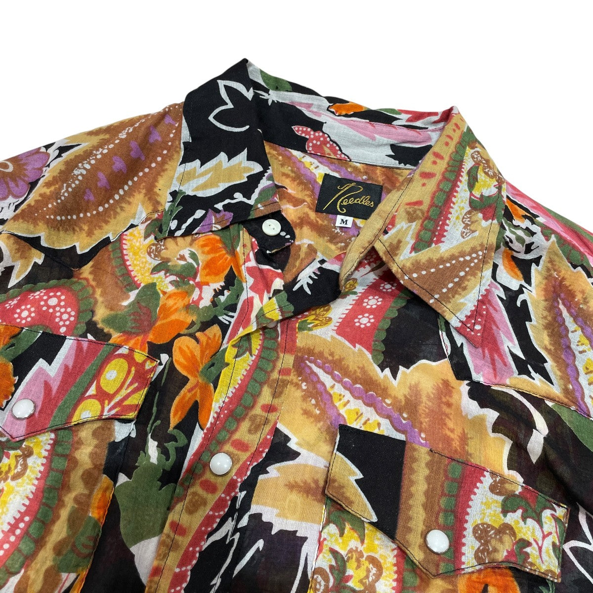 Western Shirt - Printed Cotton Lawn   Floral花柄シャツQV299