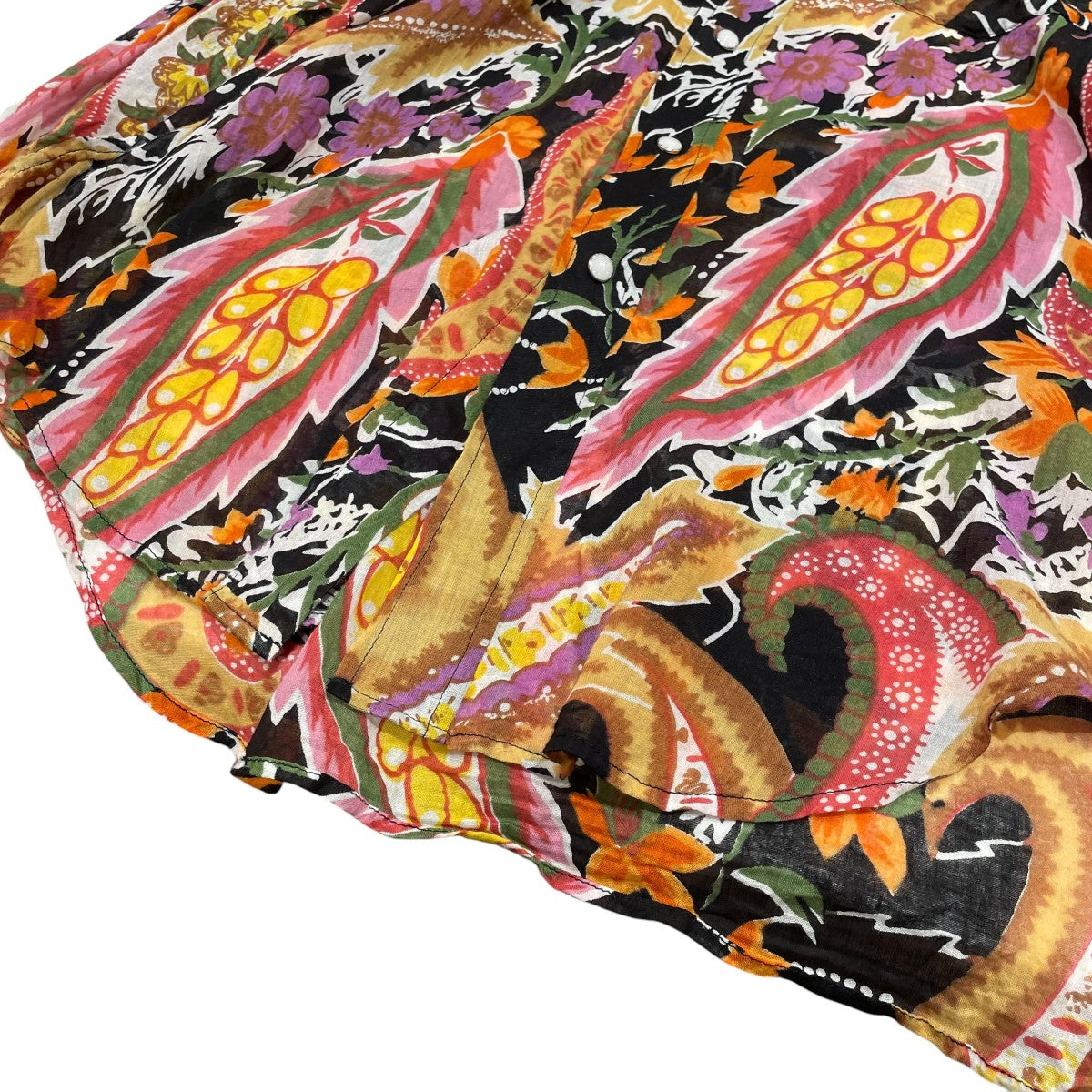 Western Shirt - Printed Cotton Lawn   Floral花柄シャツQV299