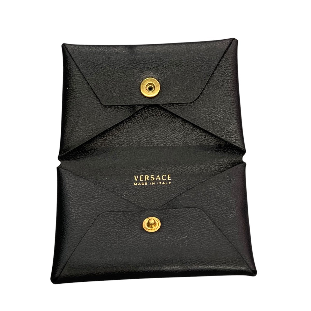 Versace ヴェルサーチェ　サンシャイン　メデューサ　ロゴ　名刺入れ VERSACE(ヴェルサーチ) メドゥーサ名刺入れ ブラック｜【公式