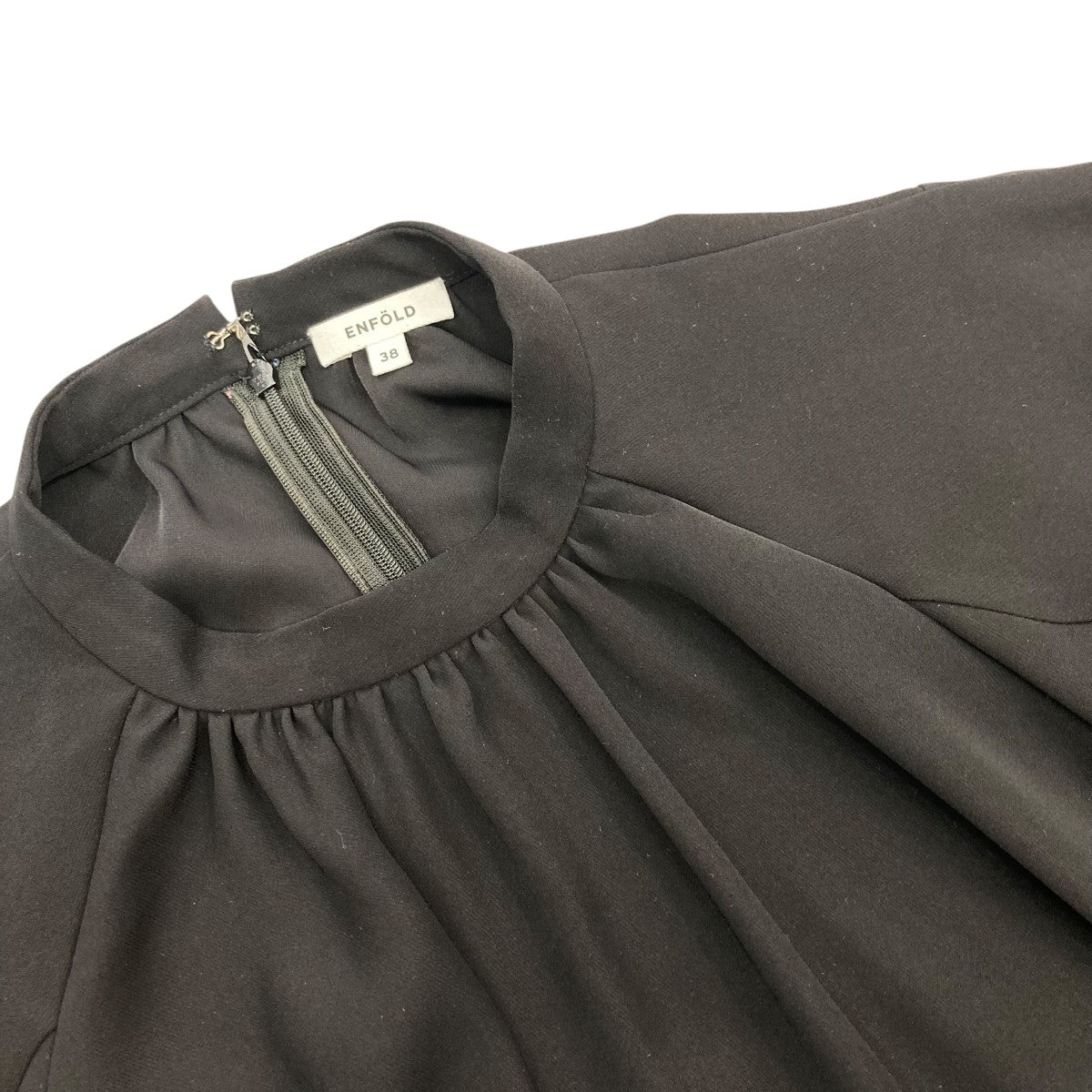 ENFOLD(エンフォルド) DROP-DRAPE DRESSドレス300GA233--1180 300GA233