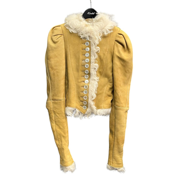 JOHN GALLIANO(ジョンガリアーノ) レザージャケット ブラウン サイズ