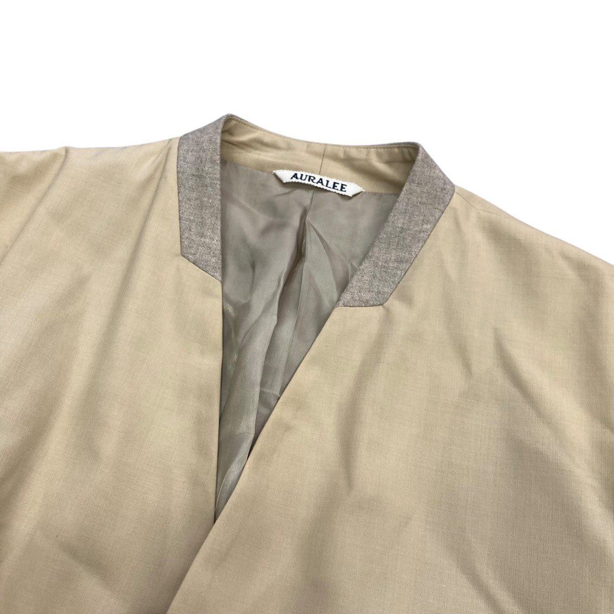 SUPER FINE TROPICAL WOOL NO COLLAR JACKEノーカラージャケットA24SJ05WT