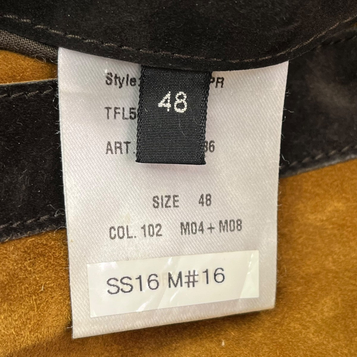 TOM FORD(トムフォード) 16SSカシミヤスウェードジャケットレザー