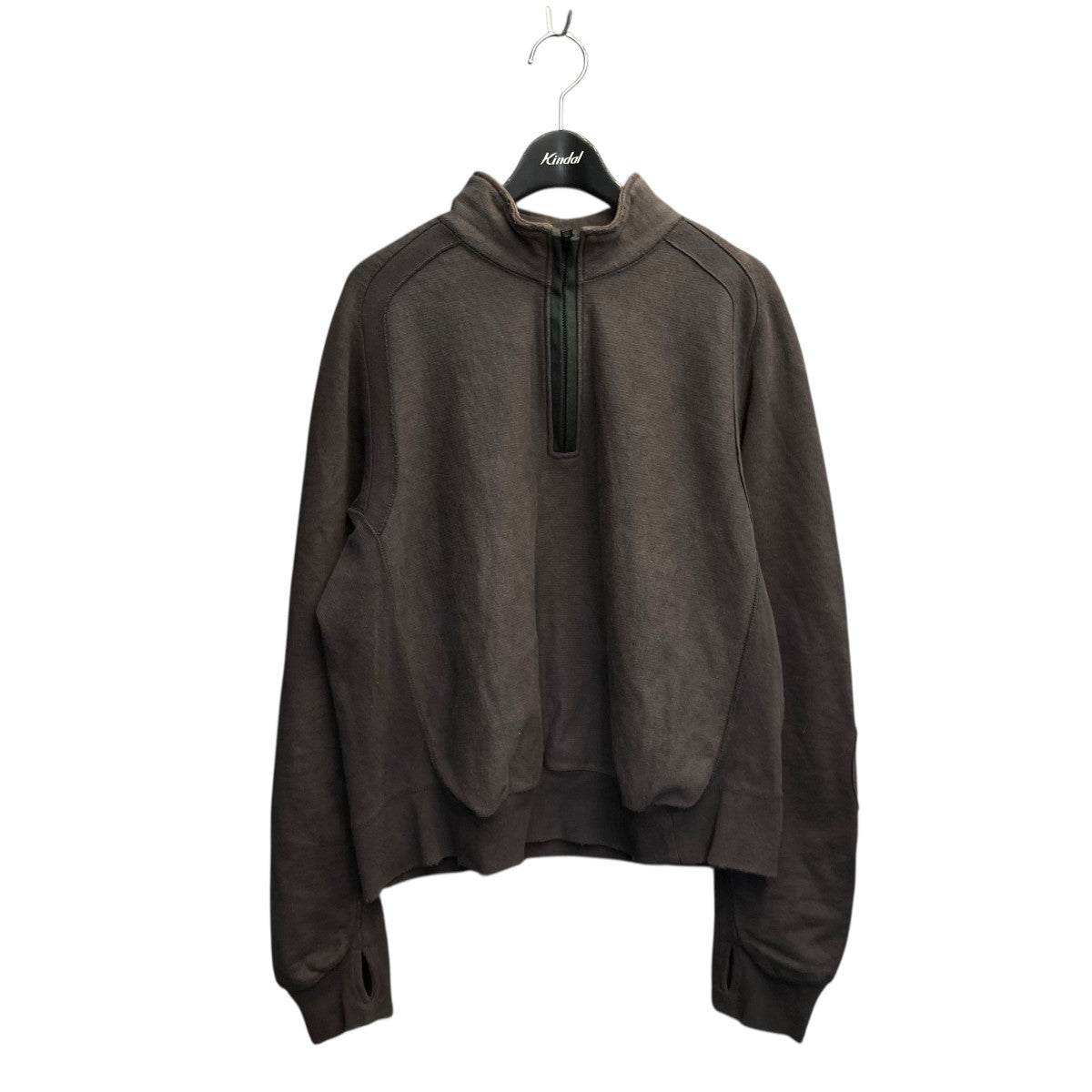 JIAN YE(ジェンイェ) 23AWSOLID ZIPTOPハーフジップスウェット
