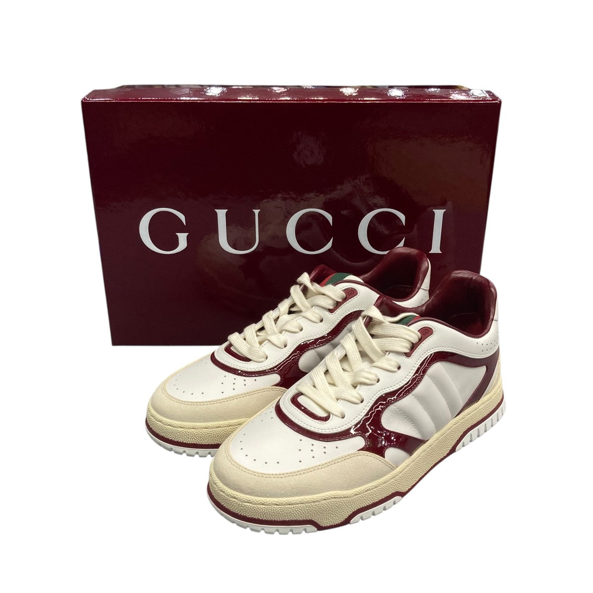 GUCCI(グッチ) リウェブレザースニーカー786186 786186 ホワイト