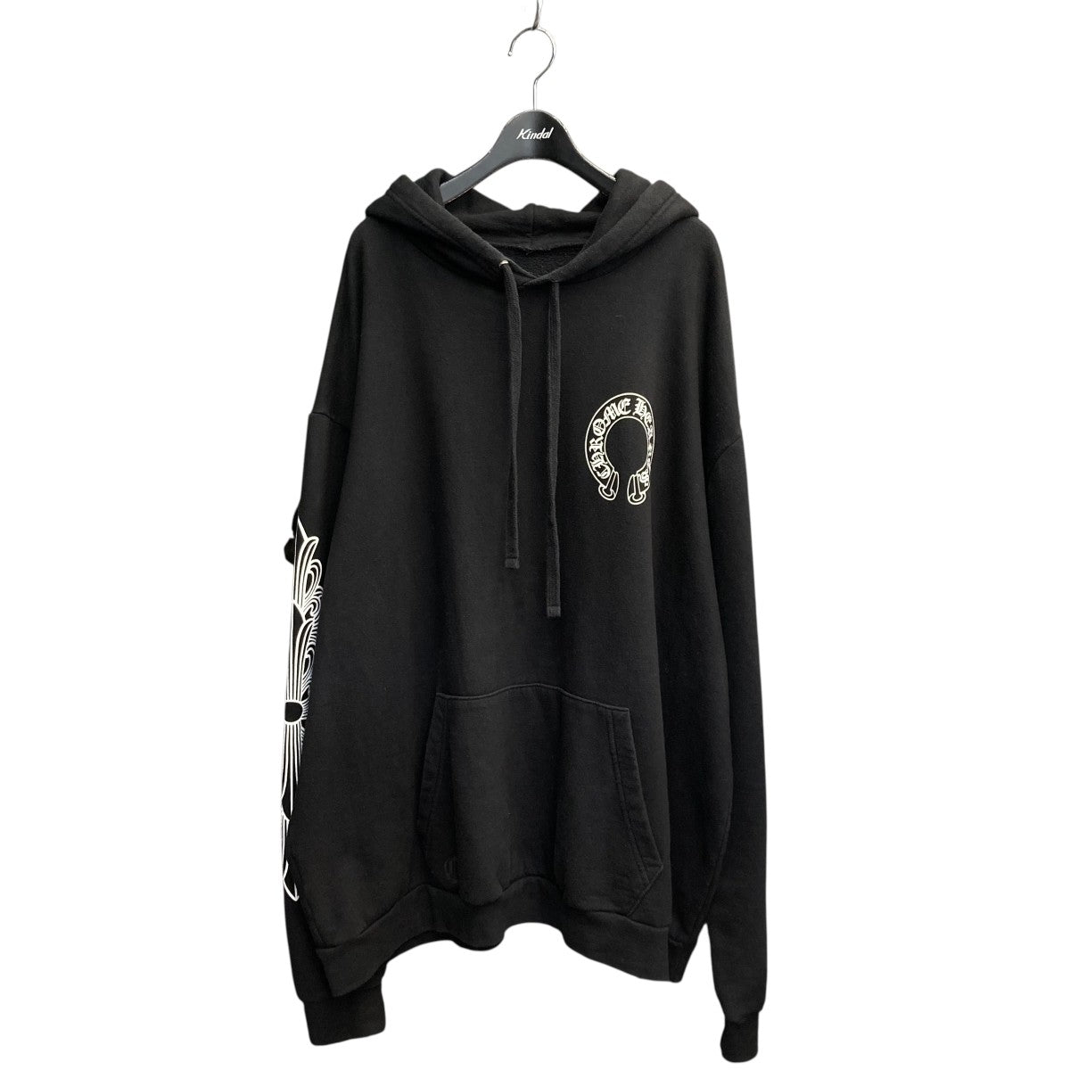 CHROME HEARTS ブラックパーカー XL クロムハーツ パーカー ジップ XLサイズ ブラック メンズ CHROME