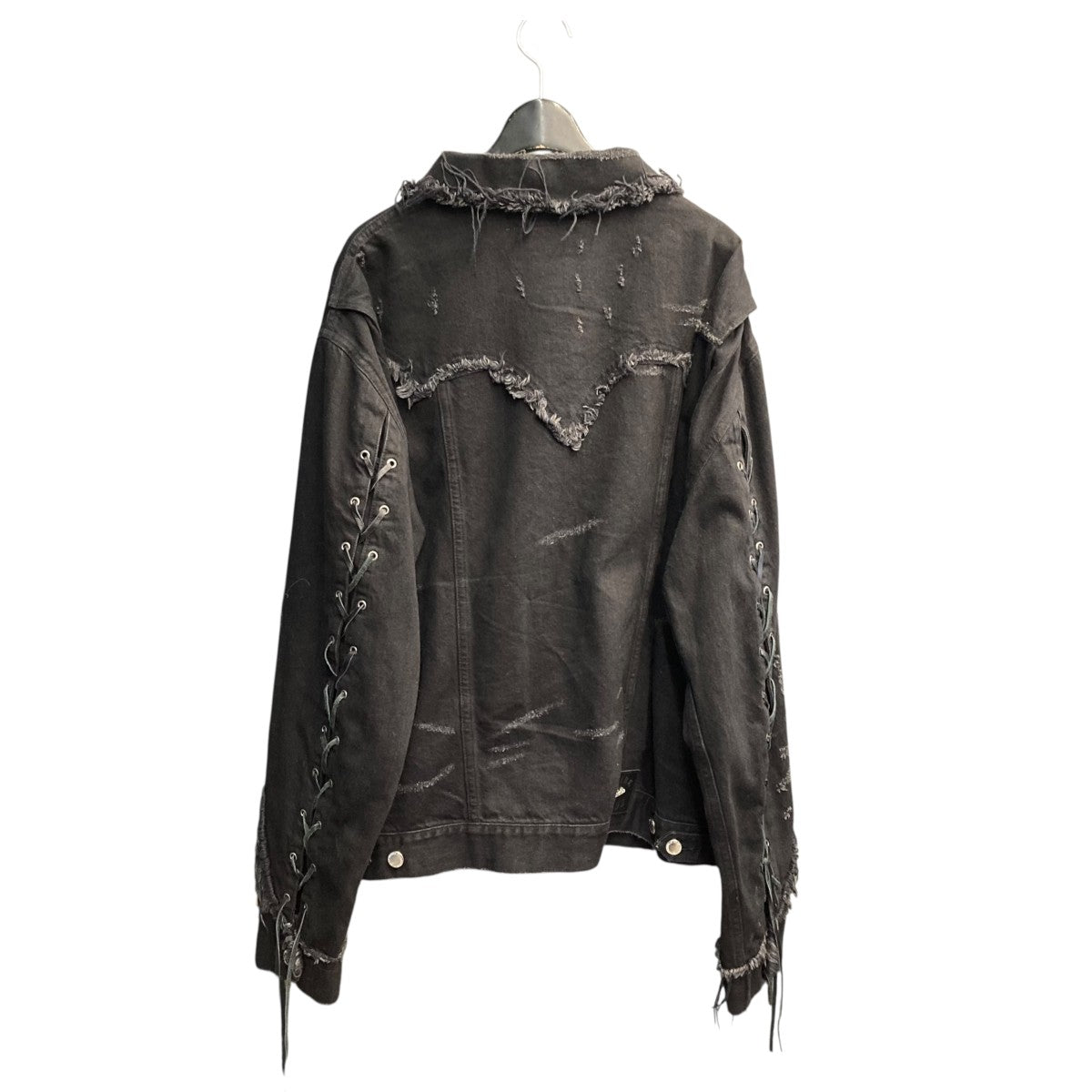 el conductorH(コンダクター) LACE UP DISTESSED JEAN JKTデニム