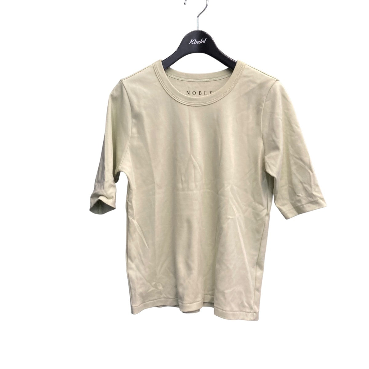 ノーブル Noble 24SS スビンコットン5分袖Tシャツ 24-070-240-5110-2-0 黄緑 サイズ：表記無 Noble(ノーブル) 24SSスビンコットン5分袖Tシャツ24-070-240